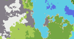 Procedural Terrain Generation Showing Different Biomes