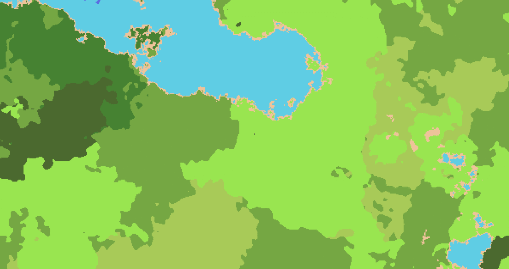 Procedural Terrain Generation Showing Different Biomes